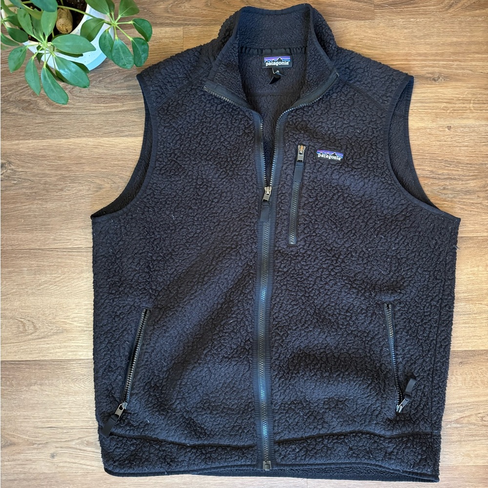 Patagonia Men's Retro Pile Fleece Vest Black XL